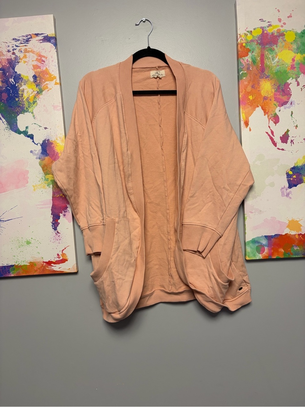 Size medium O'Neill Cozy Cardigan Sweater pink